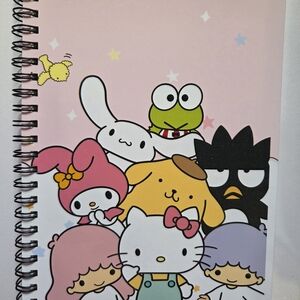 Sanrio Character Spiral Notebook - Hello Kitty & Friends Pink Cover